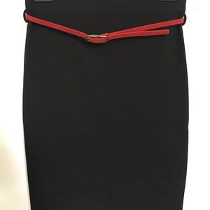 Black Skirt with orange belt new size S